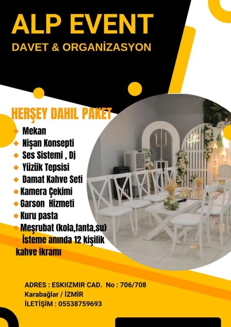 İzmir Karabağlar Davet Evi ve Nişan Mekanı - Unutulmaz Organizasyonlar